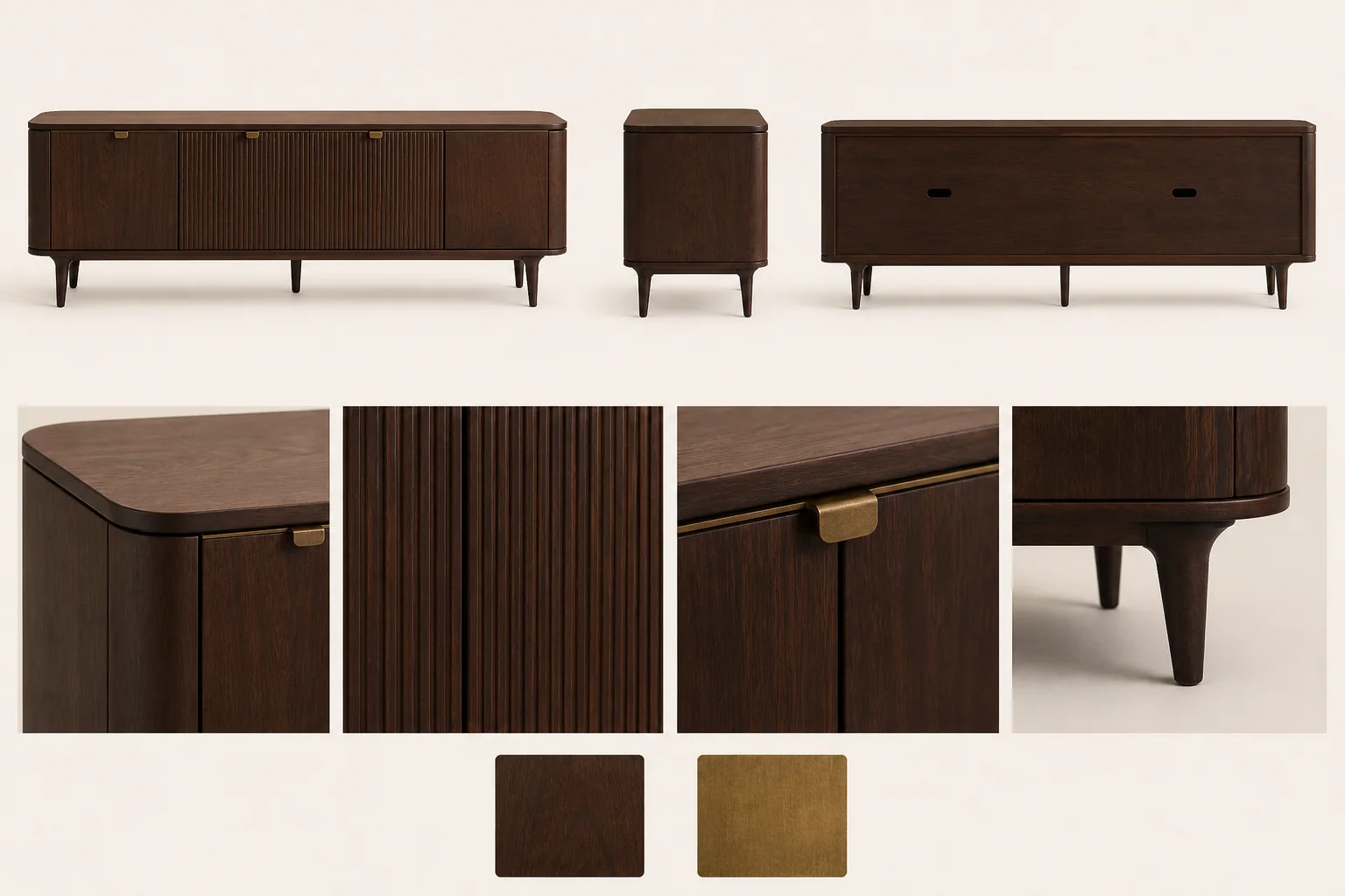 RIVE Cabinet 01 三视、细节与材质方向