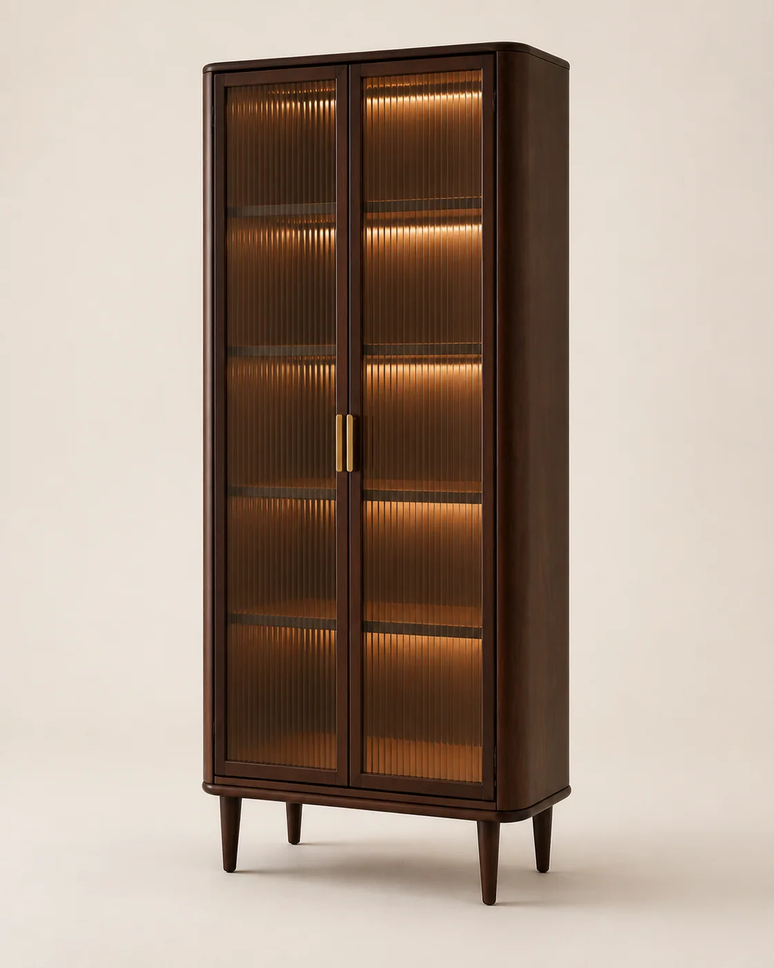 RIVE Display 01 Reeded-glass Display Cabinet